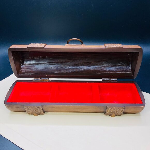 Vintage 70s AVON Excalibur Master Organizer Pirate Treasure Chest Jewelry Box - Picture 2 of 13